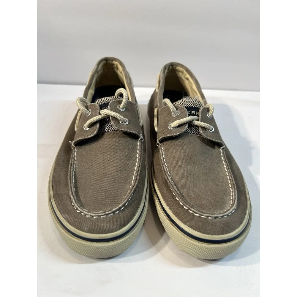 Sperry Top-sider Men's Size 10 Halyard 2-Eye Lace-up 10M Grey brown Boat shoes